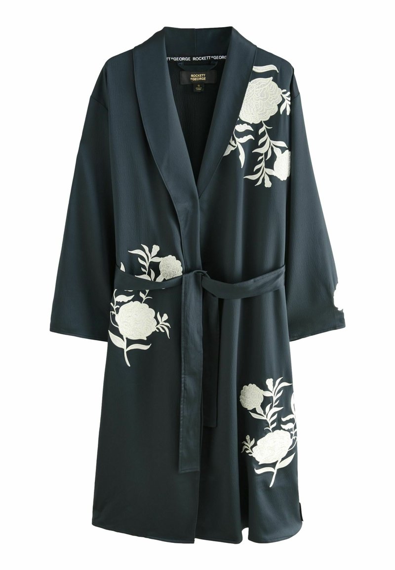 Rockett St George REGULAR FIT - WRAP ROBE - Badjas - black white/zwart ...
