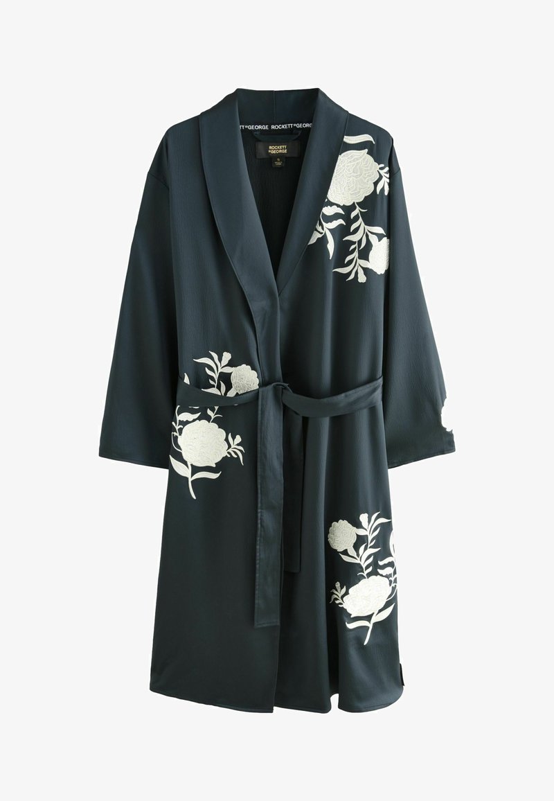 Regular Robe Rockett St George REGULAR FIT - WRAP ROBE - Badjas - black white/zwart ...