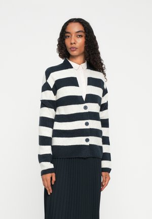 COZY CARDIGAN - Cardigan - navy/off white