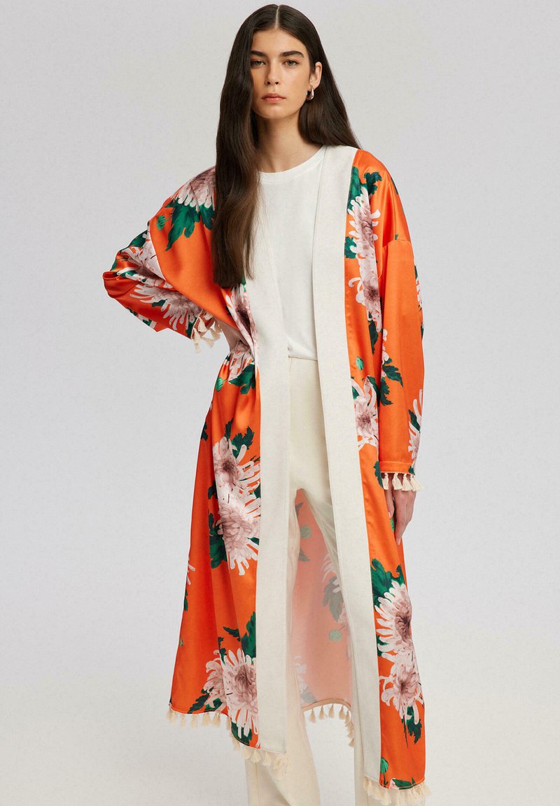 Touché Privé FLORAL PATTERNED DETAILED - Giacca leggera - orange