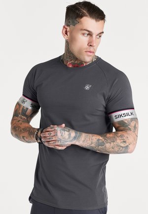 TAPE TECH TEE - T-shirt con stampa - grey marl