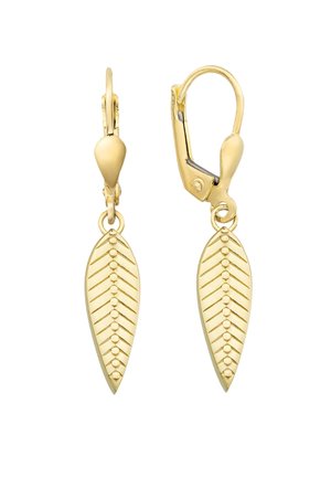 FEDER - Boucles d'oreilles - weiß goldfarben