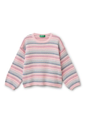 WITH MULTICOLOR STRIPES - Strickpullover - pink