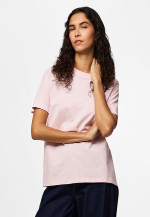 Pieces PCRIA SOLID TEE  - T-shirt basic - pink-a-boo