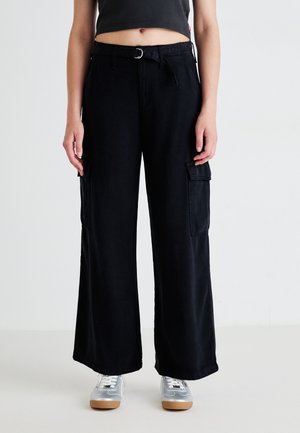 BAGGY DAD - Pantalon cargo - drapey caviar