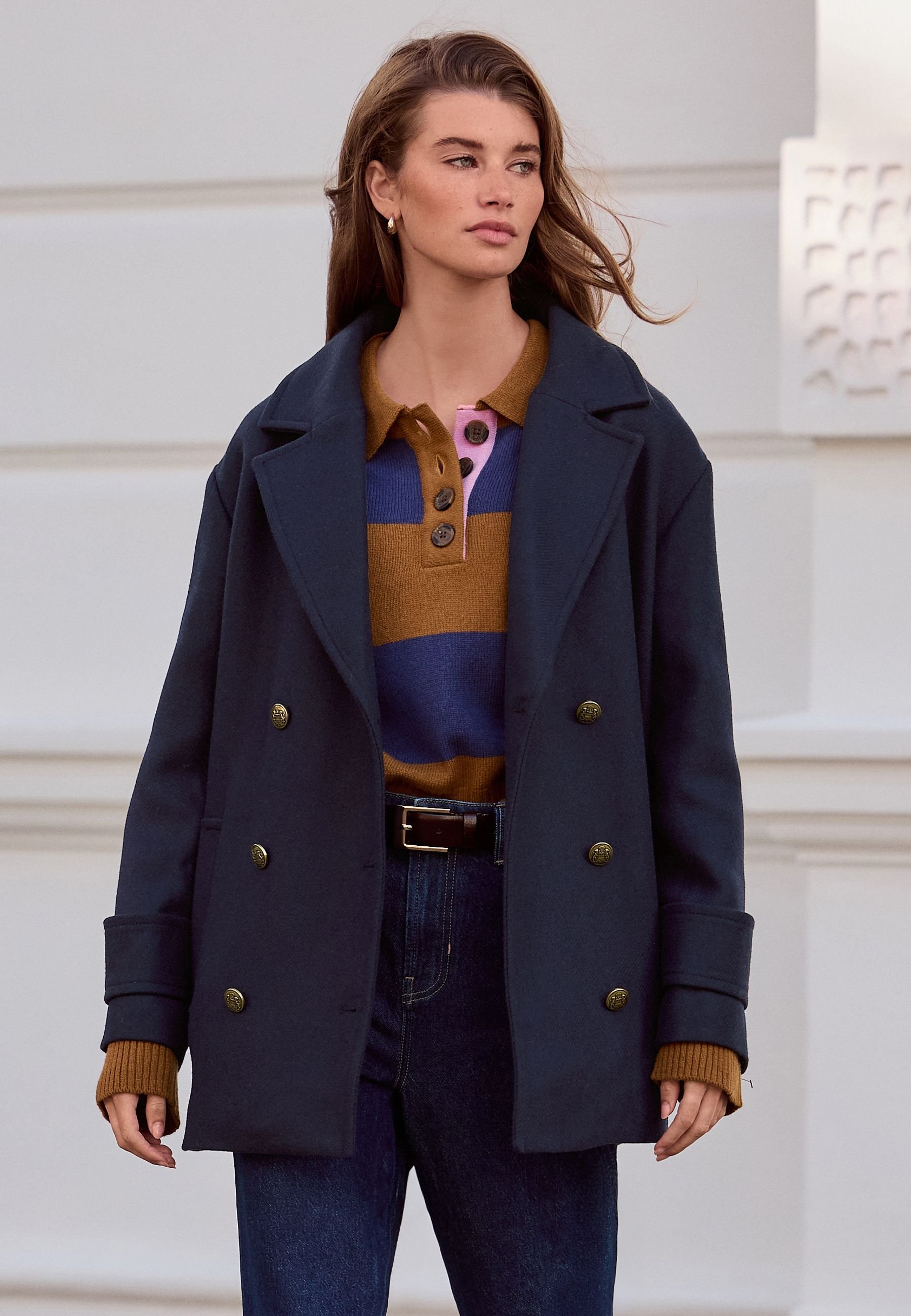Next REGULAR FIT PREMIUM MILITARY - Classic coat - navy/dark blue