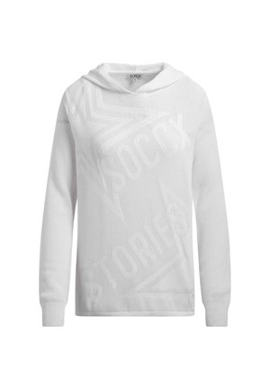 Soccx, SOCCX HOODIE MIT MESH-STRUKTUR UND INTARSIA-DESIGN - Hoodie - opticwhite