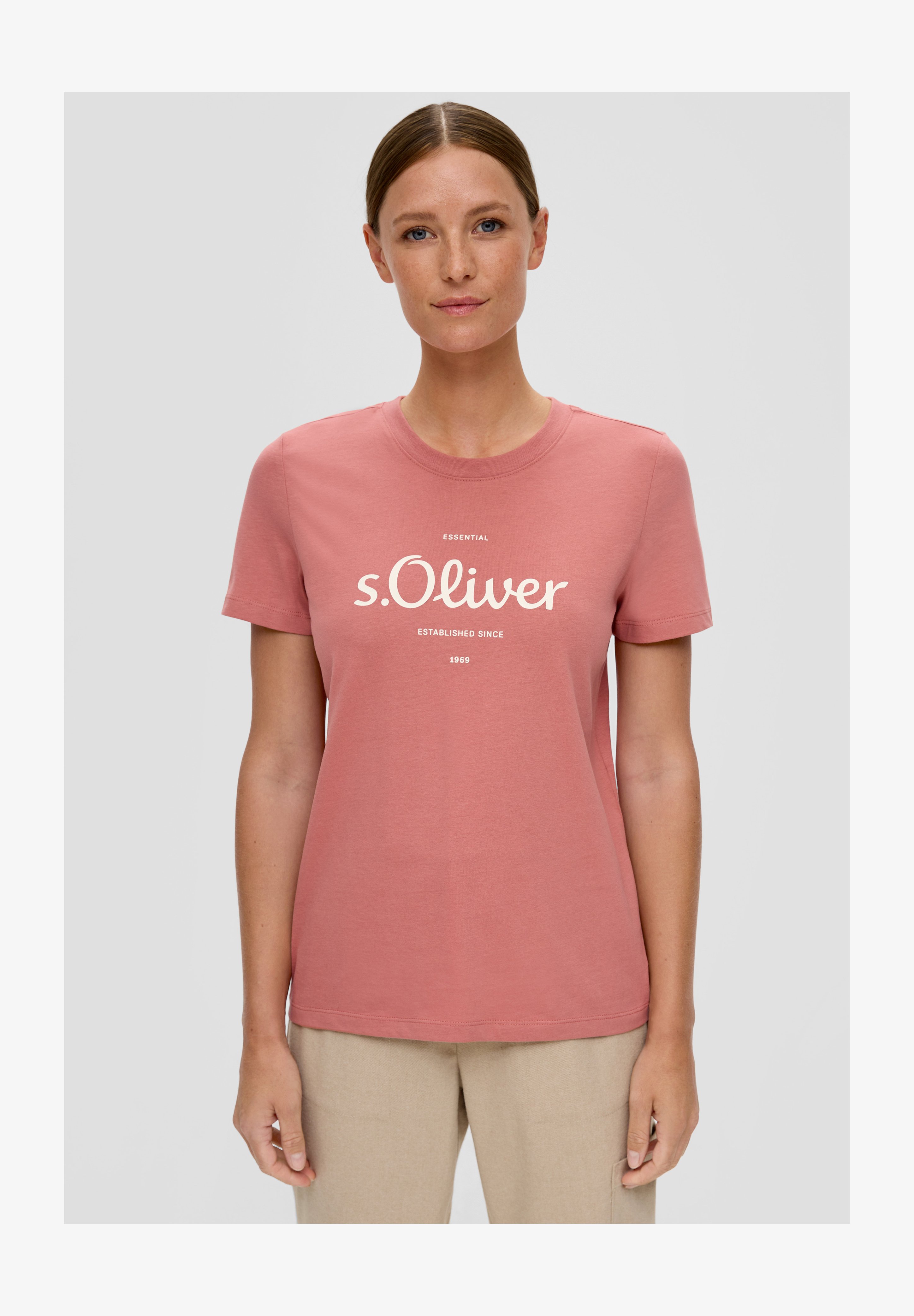 S.Oliver T-Shirt Donna Maniche Corte - Blu, Taglia 46, Vestibilità Regolare, Girocollo
