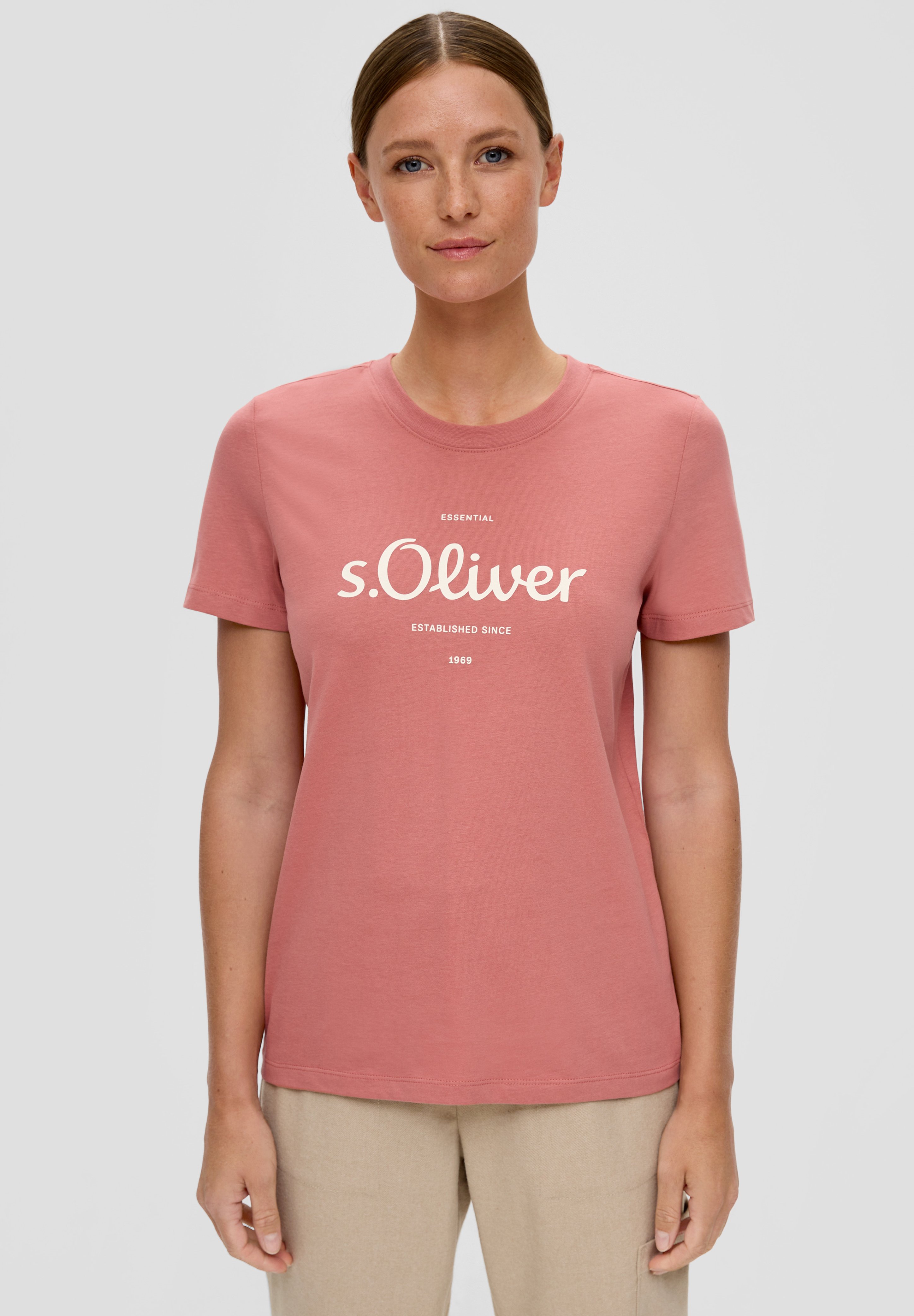 S.Oliver T-Shirt Donna Maniche Corte - Blu, Taglia 46, Vestibilità Regolare, Girocollo