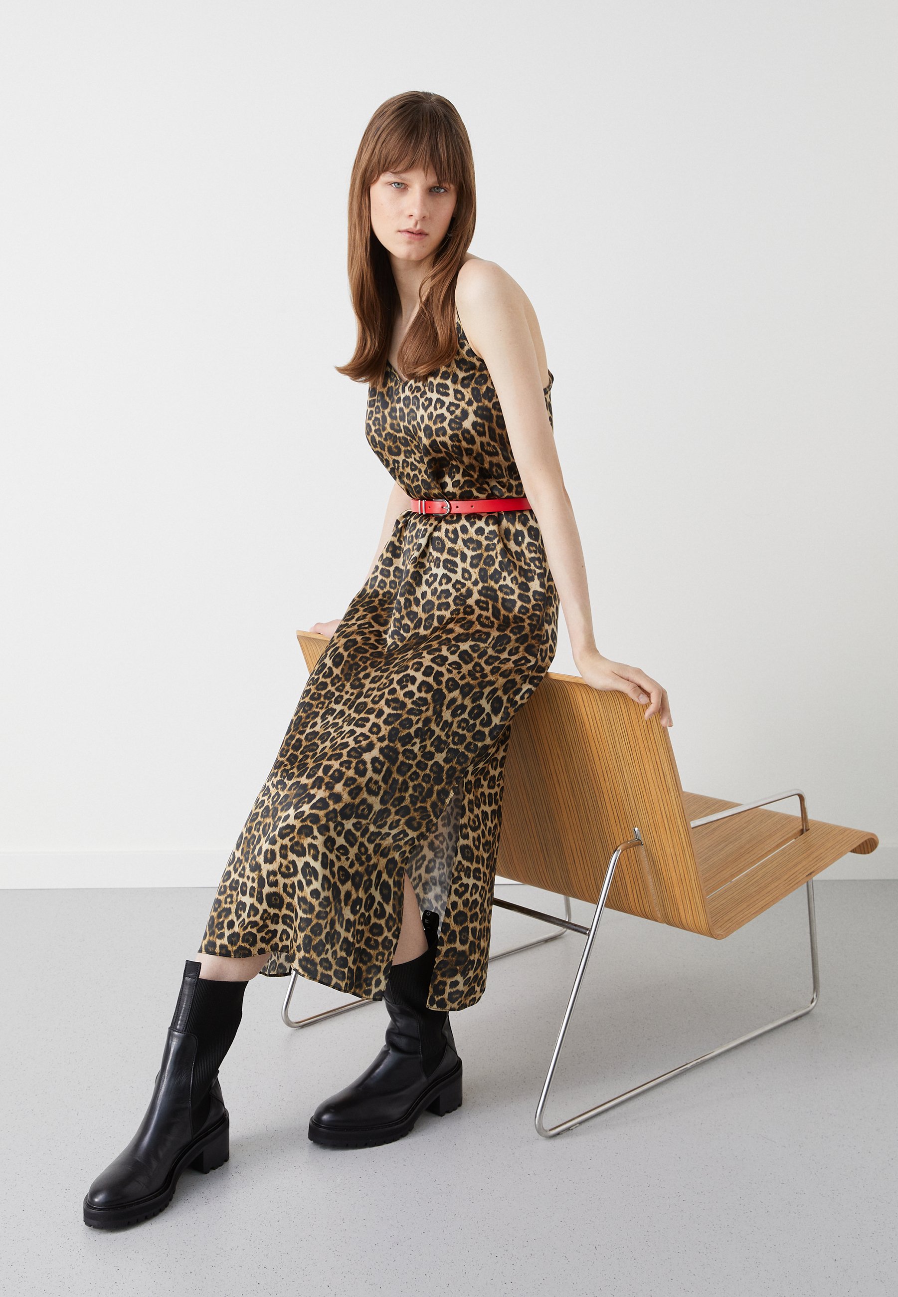 The Kooples Taille Grand Ou Petit The Kooples ROBE NUISETTE GRAND LEO - Robe longue - brown/marron -  ZALANDO.FR