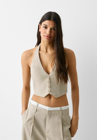 Bershka ASYMMETRIC - Väst - black/svart - Zalando.se