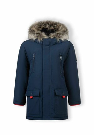 HOODED WITH FAUX FUR - Parkatakki - navy