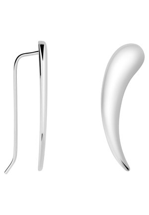 CURVED - Øreringe - silver coloured