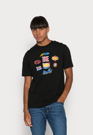 JUST - T-shirt con stampa - black