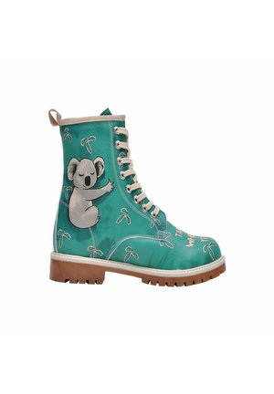 LONG SQUIRREL - Platform ankle boots - grün-beige