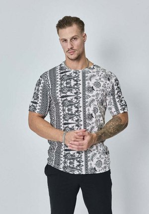 FLEURI - T-shirt imprimé - beige