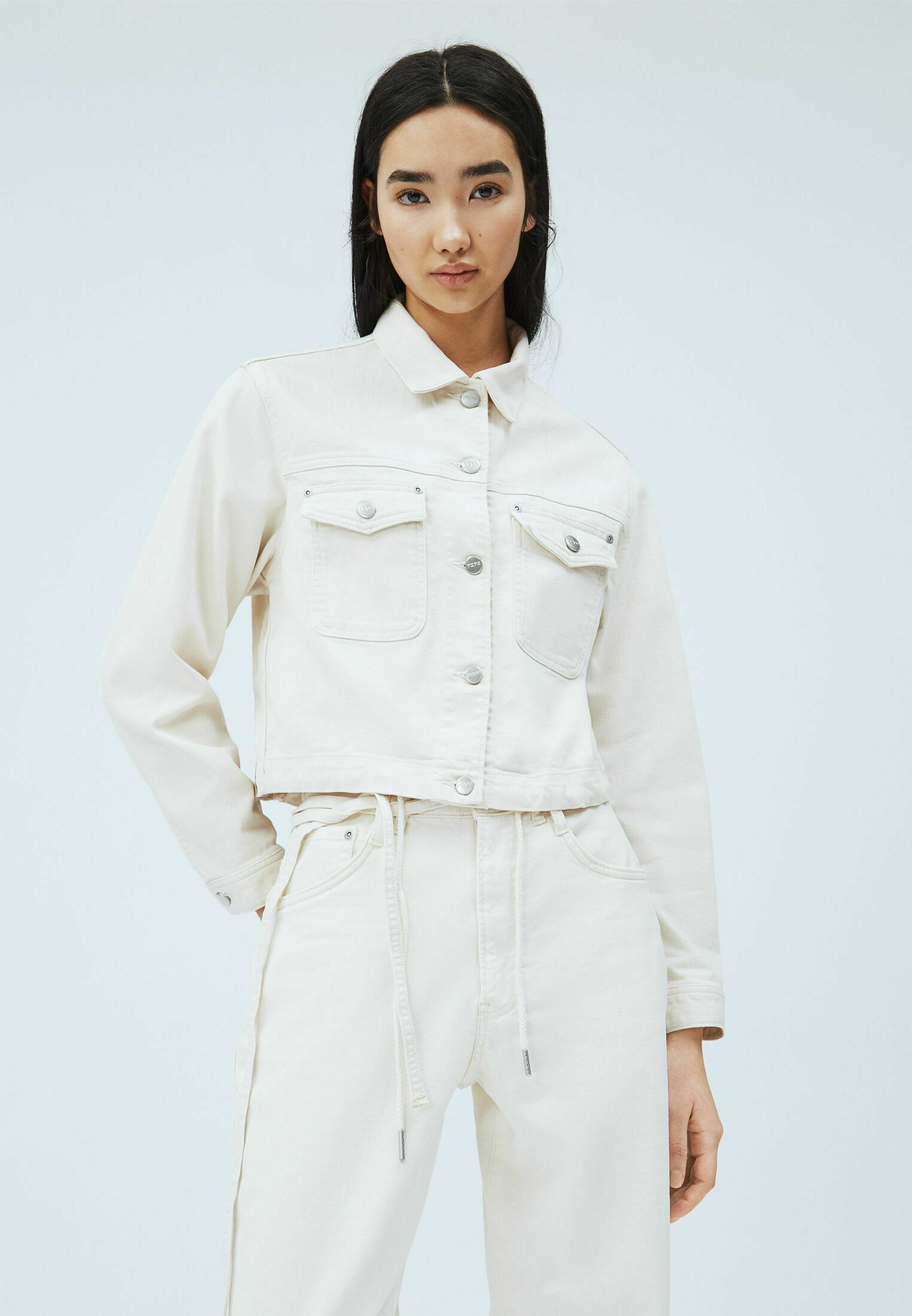 pepe jeans jacket white