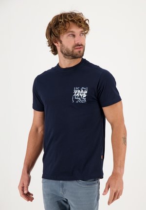 ROUND NECK  - Print T-shirt - navy