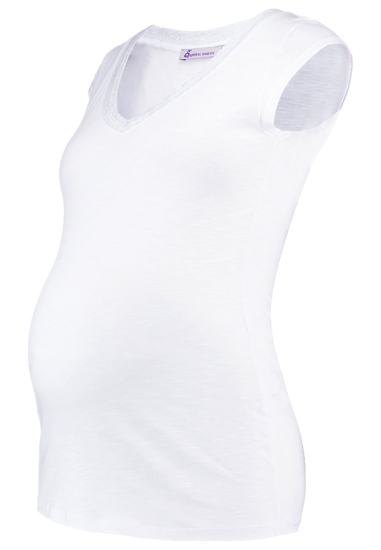 Queen Mum T-shirt basic wit Queen Mum T-shirt basic wit