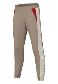 Nike Sportswear AIR PANT UNISEX - Träningsbyxor - khaki/light orewood brown/university red