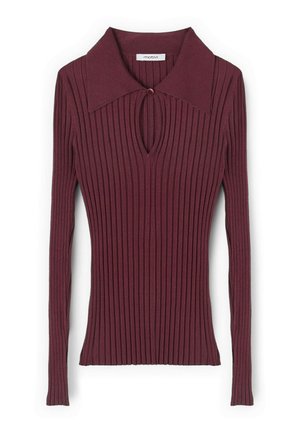 Motivi, POLO A COSTE CON CUT-OUT - Striktrøje - bordeaux