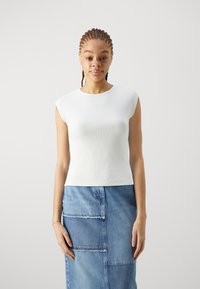 Even&Odd 2 PACK - Basic T-shirt - off-white/red