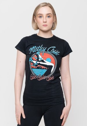 MOTLEY CRUE HEELS SKINNY UNISEX - Print T-shirt - black