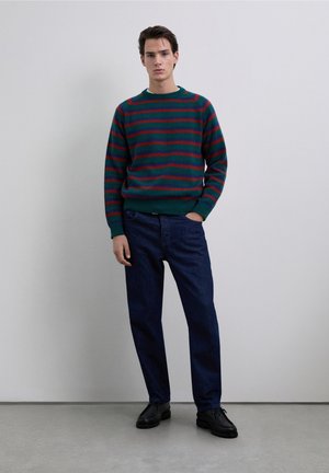 Scalpers STRIPES TRICOT - Trui - dark green