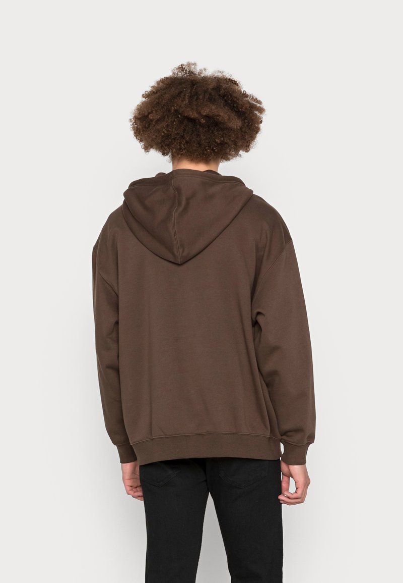 Weekday ZIP HOODIE - Sweat zippé - brown/marron - ZALANDO.FR