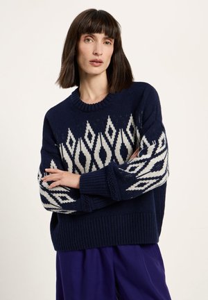 LANIUS, Strickpullover - midnight  grey melange