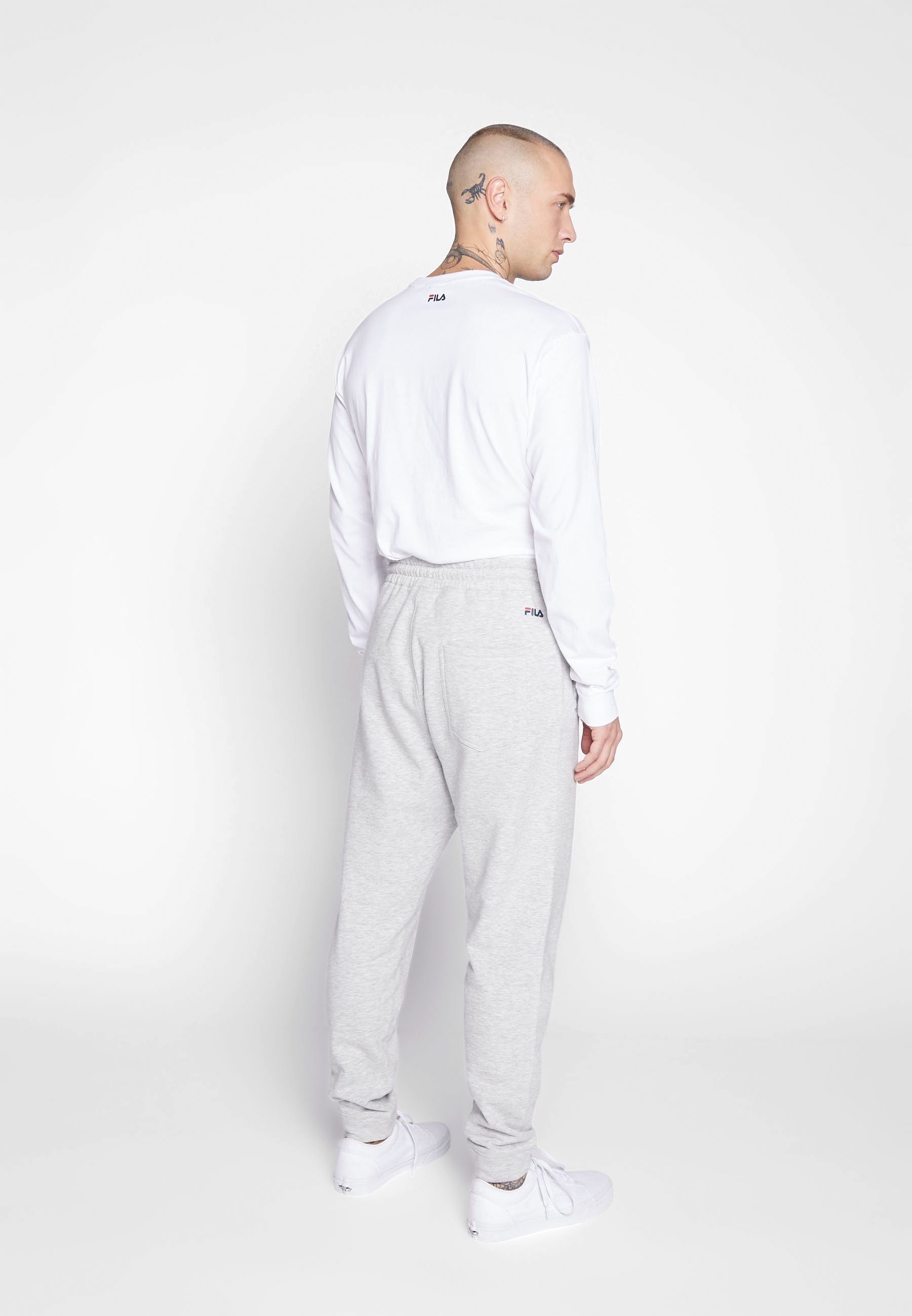 Fila PURE BASIC PANTS Joggebukse light grey melange bros Fila EDAN - Joggebukse - light grey melange bros