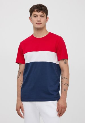 Terranova BLOCK - T-shirt con stampa - rosso