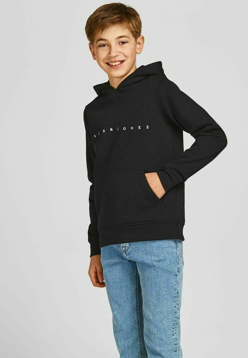 Kinder Pullover | Jack & Jones Junior Kapuzenpullover black/schwarz - OR06835 Kinder Pullover | Jack & Jones Junior Kapuzenpullover black/schwarz - OR06835