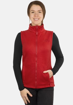 Ärmellose weste mit Seitentasche und Stehkragen Winterweste Bodywarmer - Weste - rot