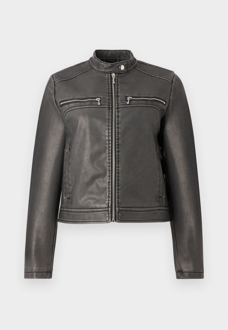 Noisy May Imitatieleren jas zwart