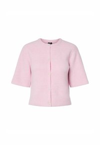 Pcsilly Ls Puff Knit Cardigan Roseate Spoonbill Detail Melan