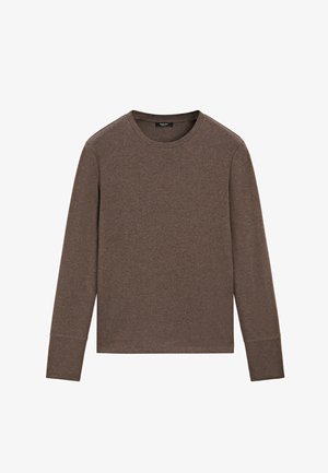 Massimo Dutti, Langærmet T-shirt - mottled brown