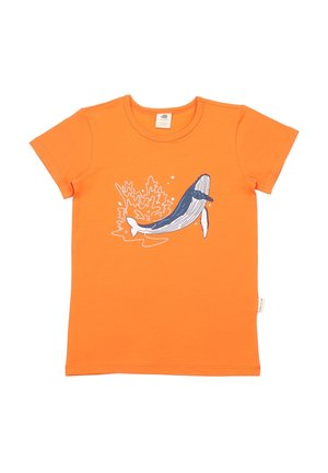 THE DANCING WHALES - Print T-shirt - orange