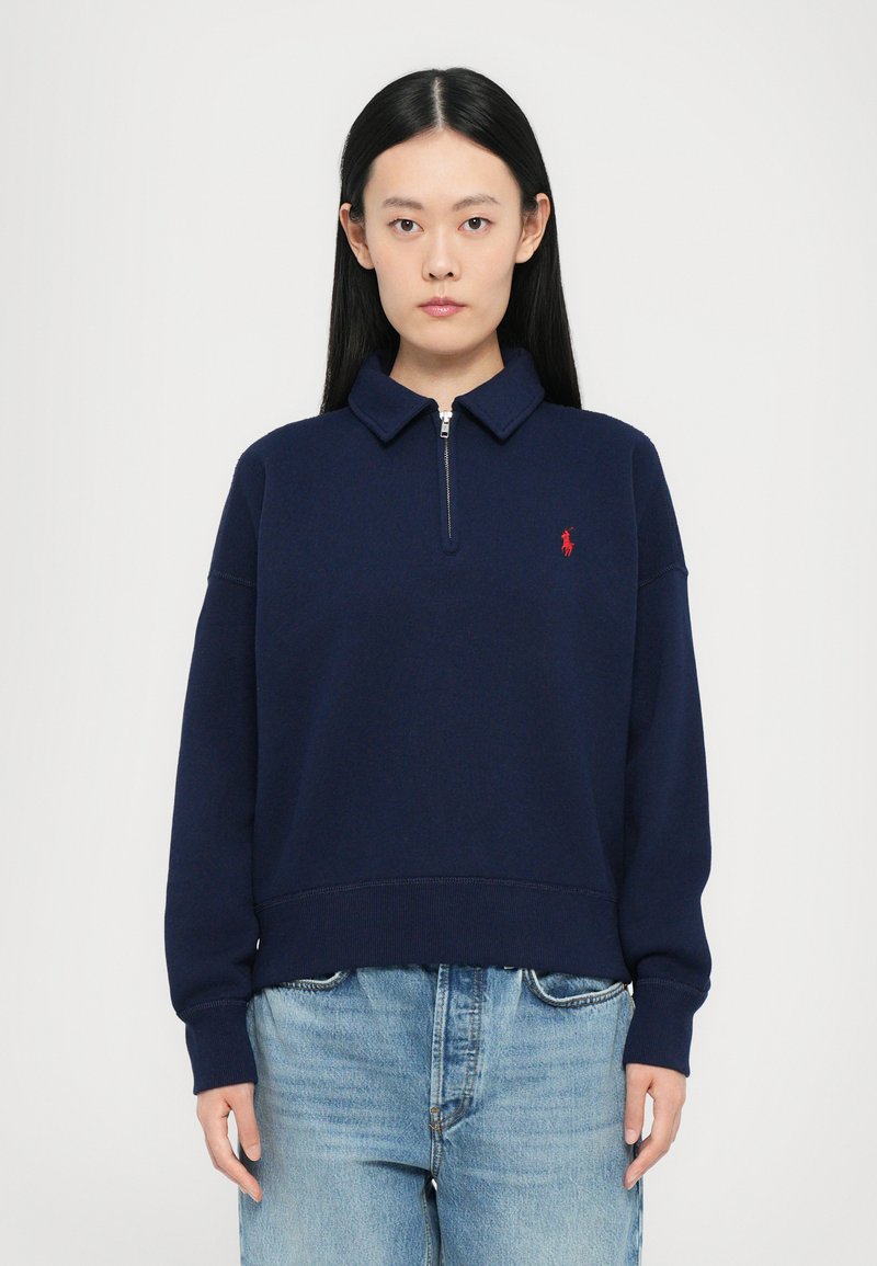 Ralph Lauren POLO by Ralph Lauren Half Zip Fleece Pullover Men's XL polyester black type Vintage Second Hand