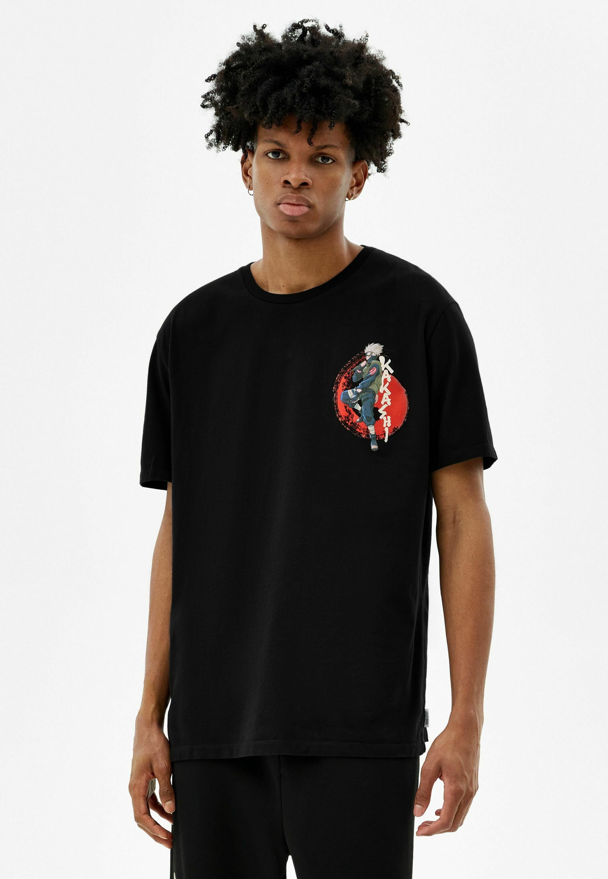 Bershka NARUTO - T-shirt con stampa - black/nero - Zalando