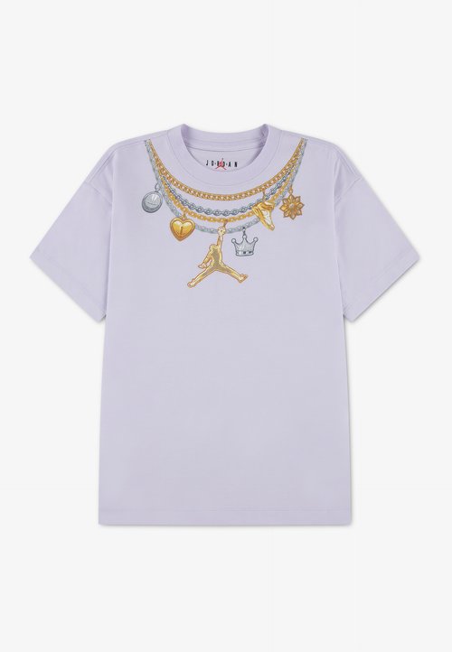 Jordan NECKLACE CHARMS TEE - Tricou cu imprimeu - barely grape