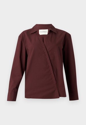 CLOSED ASYMMETRIC SHIRT - Button-down blouse - dark raisin red