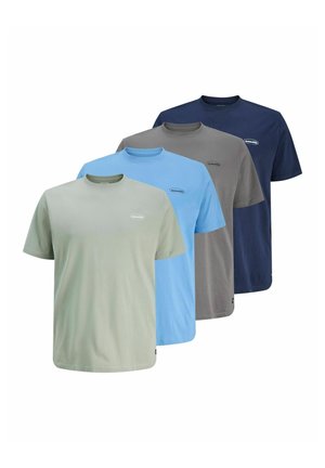 PLUS SIZE 4 PACK - Paprasti marškinėliai - iceberg green