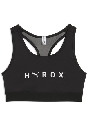 Sort sportstop med racerback-design med hvid "HAROX" tekst og et Puma-logo, der erstatter bogstavet A på frontens centrum.
