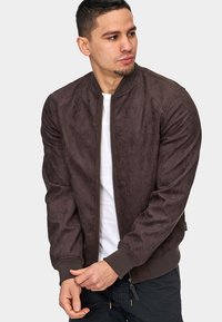 INDICODE JEANS WAYNE - Kunstlederjacke - dark brown