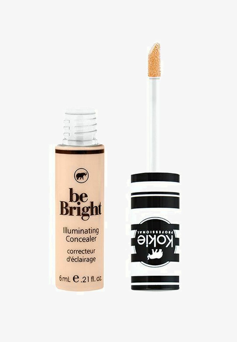 be Bright Illuminating Concealer i en beige tube med sort tekst, med en hvid applikatorstav, 6 mL kapacitet.