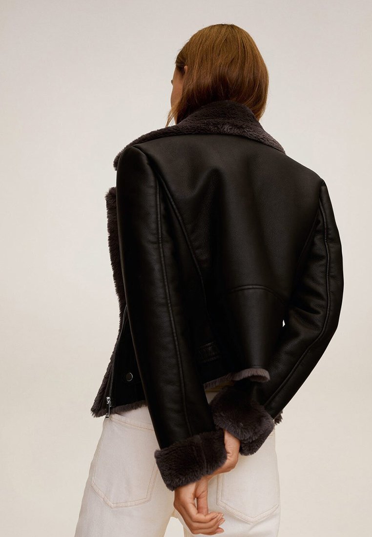 Mango CADI Imitert skinnjakke schwarzsvart Zalando.no Mango CADI Imitert skinnjakke schwarzsvart Zalando.no
