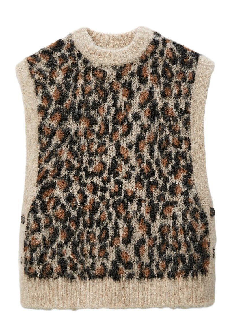 Gilet Sans Manches En Fausse Fourrure Monoprix - Taille 36/38 (1) Gris Taupe - Neuf Sans étiquettes