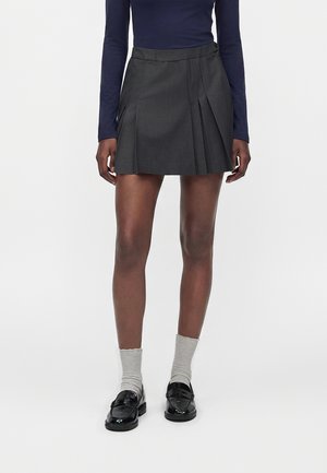 ONLY ONLMARION PLEAT SKIRT  - Mini skirts  - dark grey melange