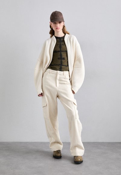 Helmut Lang APEX FULL ZIP - Chaqueta de punto - ivory